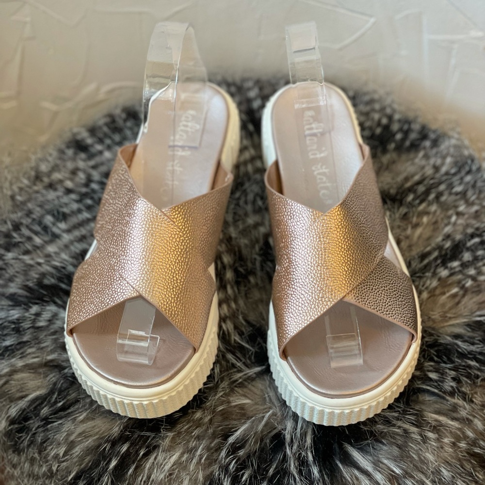 Altar’d State Metallic Leslie Slides